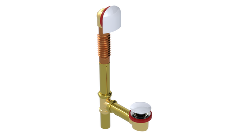 BRASS OFFSET WASTE & OVERFLOW CLICKER® (314Q)