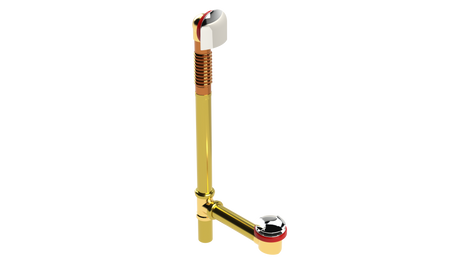 BRASS Offset Waste & Overflow with Twirl™ Closure Extended (314T-20CP)