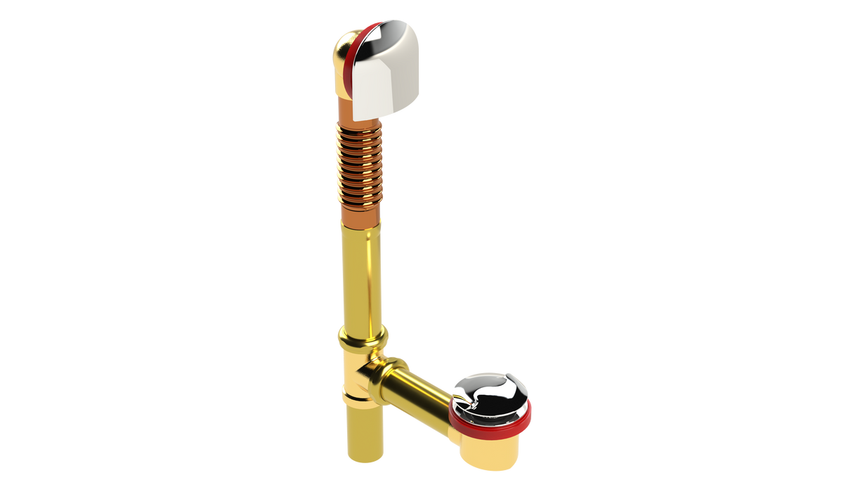 BRASS Offset Waste & Overflow with Twirl™ Closure (314T)
