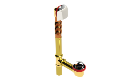 BRASS OFFSET WASTE & OVERFLOW TIP-TOE (314TIP)