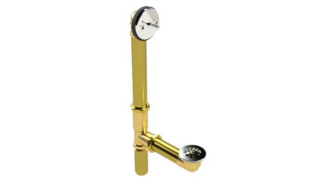 16" Brass Trip Lever Waste & Overflow (314TRIP-16CP)