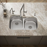 Undertone® 31" undermount double-bowl kitchen sink