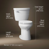Cimarron® Two-piece elongated toilet, 1.6 gpf