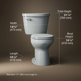 Cimarron® Two-piece round-front toilet, 1.28 gpf