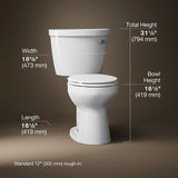 Cimarron® Two-piece round-front toilet, 1.6 gpf