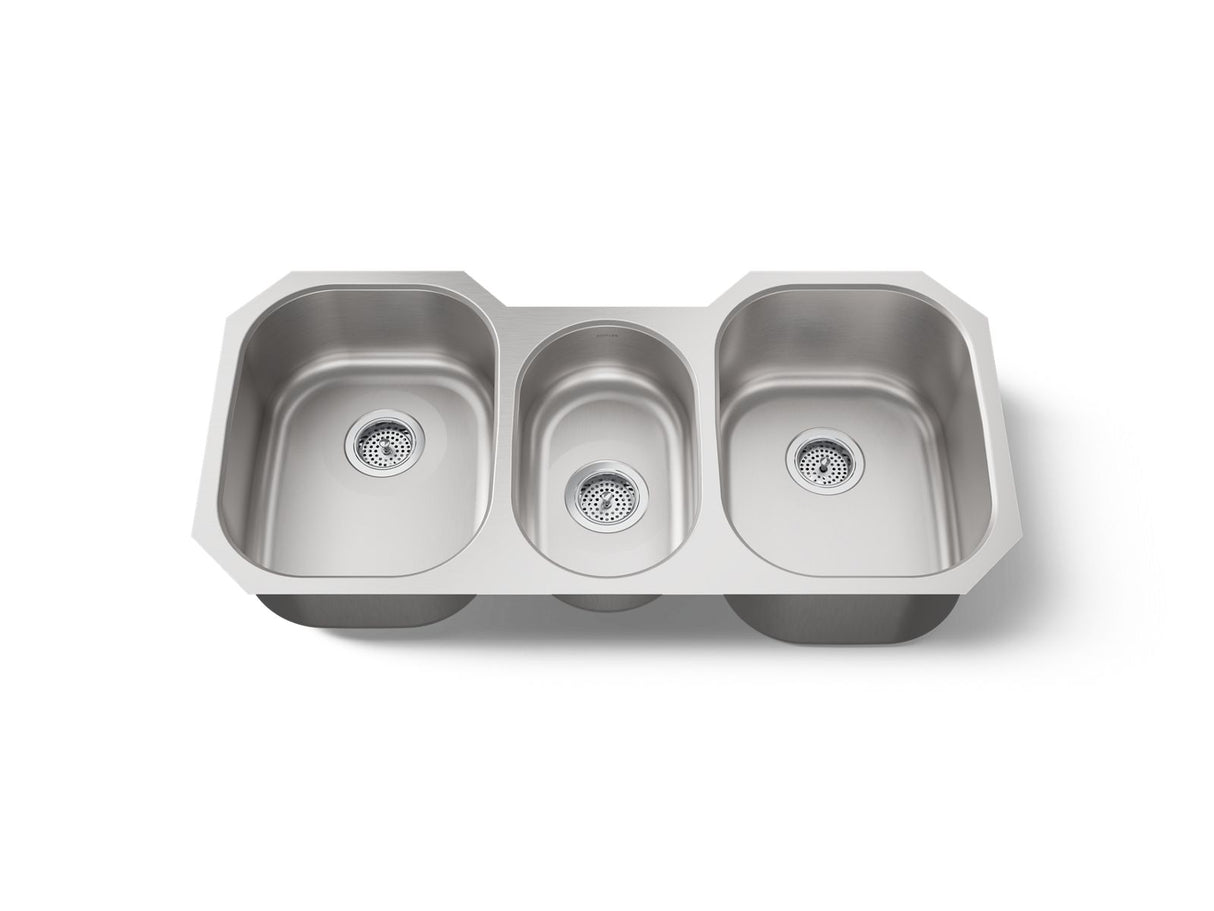 Undertone® 41-3/4" undermount triple-bowl kitchen sink