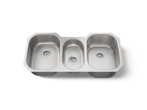 Undertone® 41-3/4" undermount triple-bowl kitchen sink