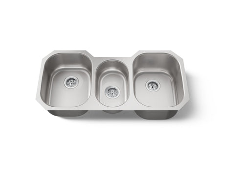 Undertone® 41-3/4" undermount triple-bowl kitchen sink