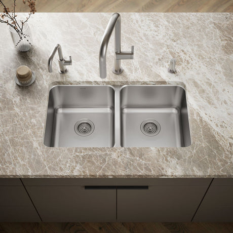 Undertone® 31-1/2" undermount double-bowl kitchen sink