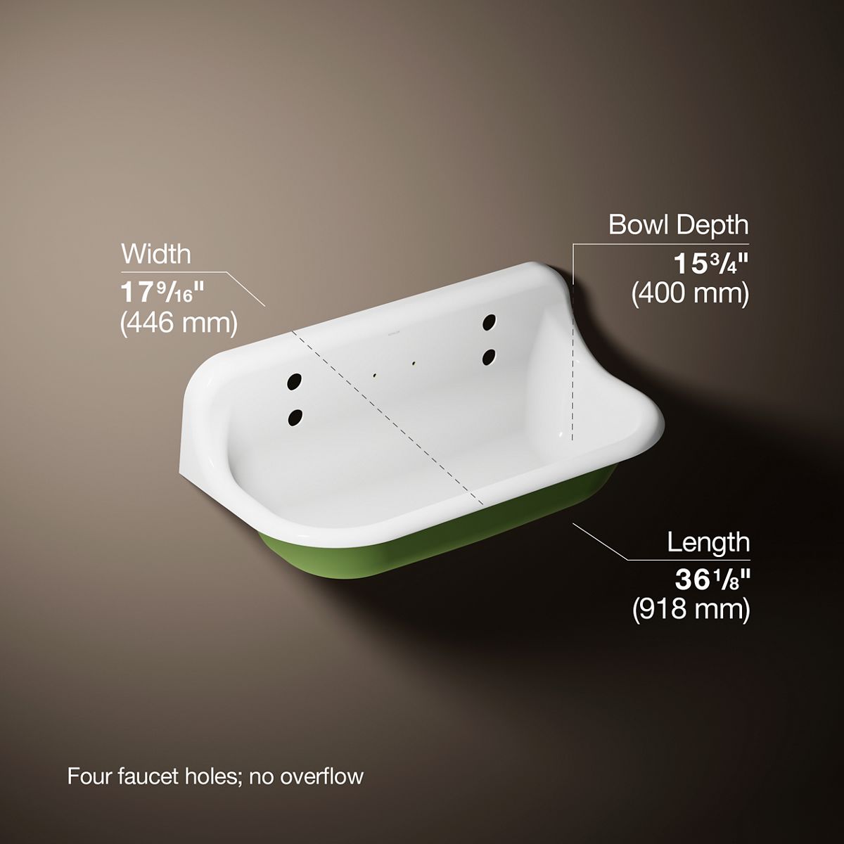 Brockway™ 36" wall-mount utility sink