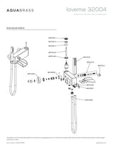 Wallmount tub filler with handshower