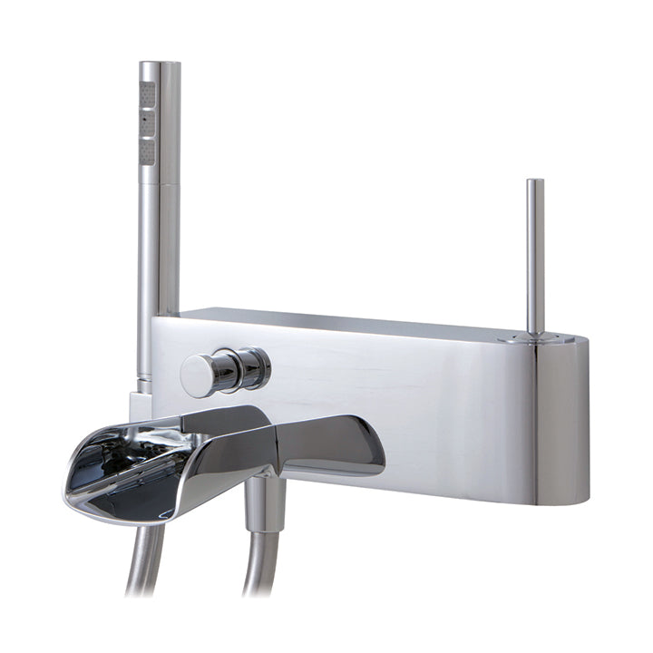 Wallmount tub filler with handshower