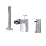 3-piece deckmount tub filler with handshower