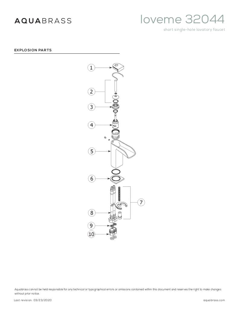 Short single-hole lavatory faucet