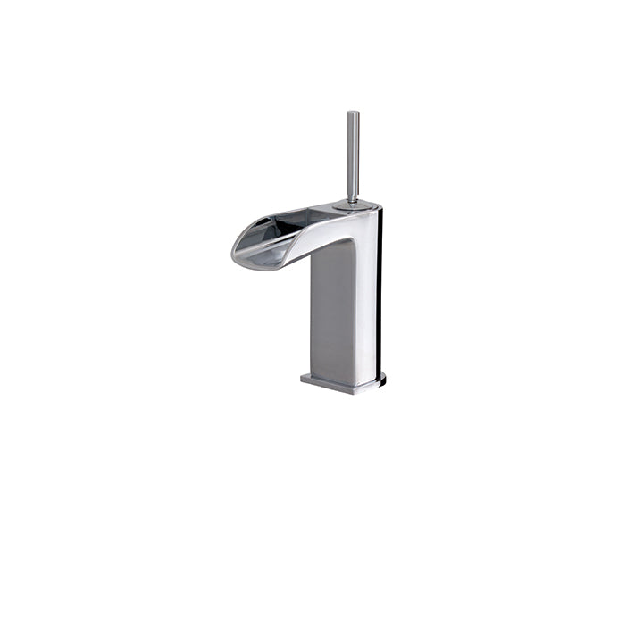 Short single-hole lavatory faucet