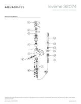 2-piece deckmount tub filler with handshower