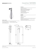 Floormount tub filler with handshower