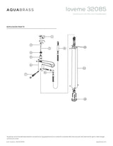 Floormount tub filler with handshower