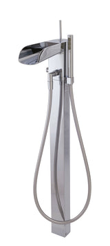 Floormount tub filler with handshower