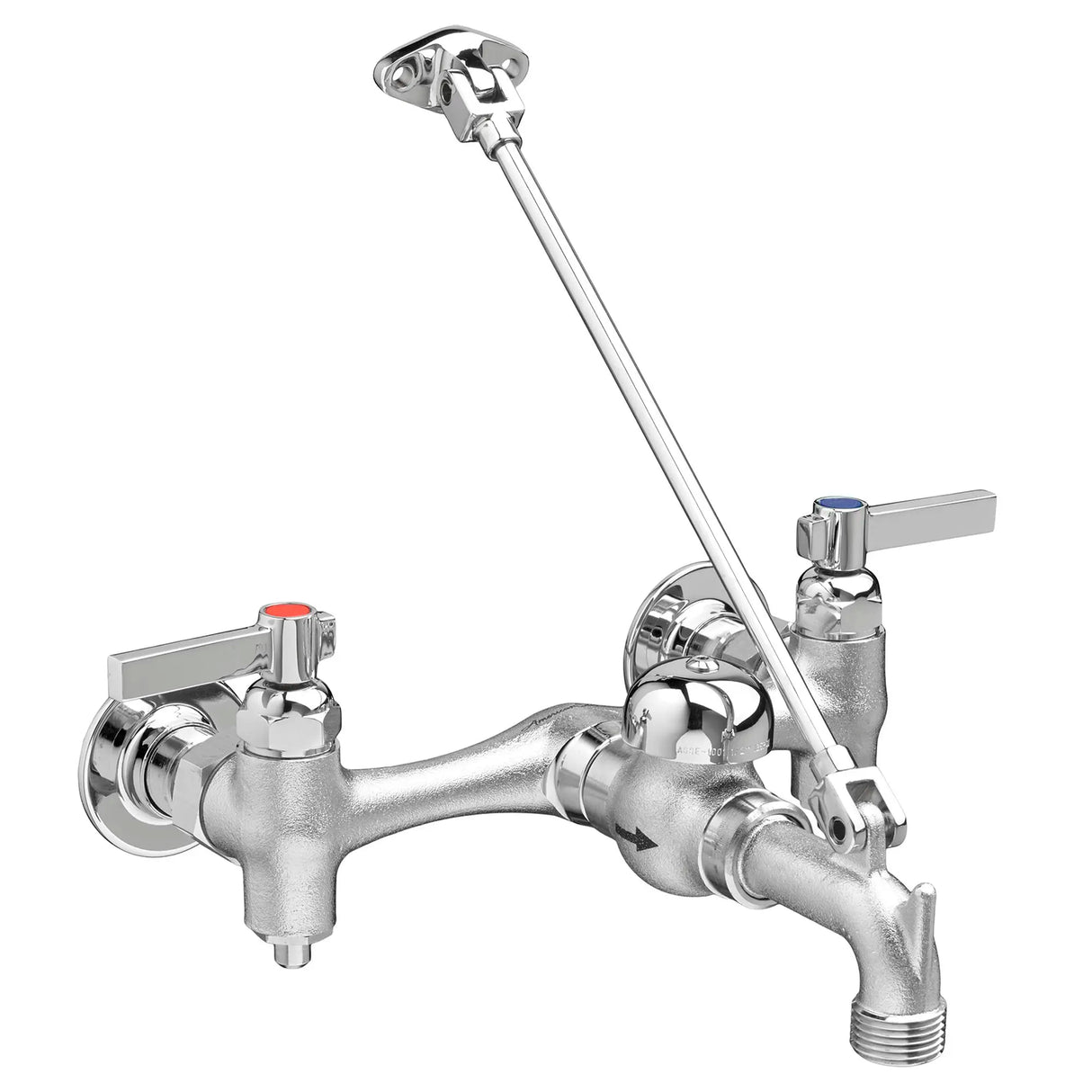 Top Brace Wall-Mount Service Sink Faucet with 6-Inch Vacuum Breaker Spout