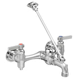 Top Brace Wall-Mount Service Sink Faucet with 6-Inch Vacuum Breaker Spout