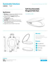 Soft Closing Detachable Elongated Seat