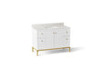 Calpa® 48" bathroom vanity cabinet with sink and quartz top