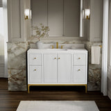 Calpa® 48" bathroom vanity cabinet with sink and quartz top