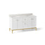 Calpa® 60" bathroom vanity cabinet with sinks and quartz top