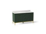 Calpa® 60" bathroom vanity cabinet with sinks and quartz top