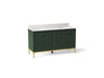 Calpa® 60" bathroom vanity cabinet with sinks and quartz top