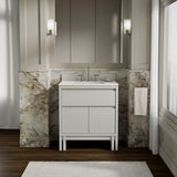 Solive™ 30" bathroom vanity cabinet with sink and quartz top
