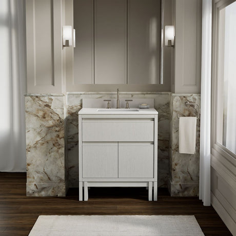 Solive™ 30" bathroom vanity cabinet with sink and quartz top