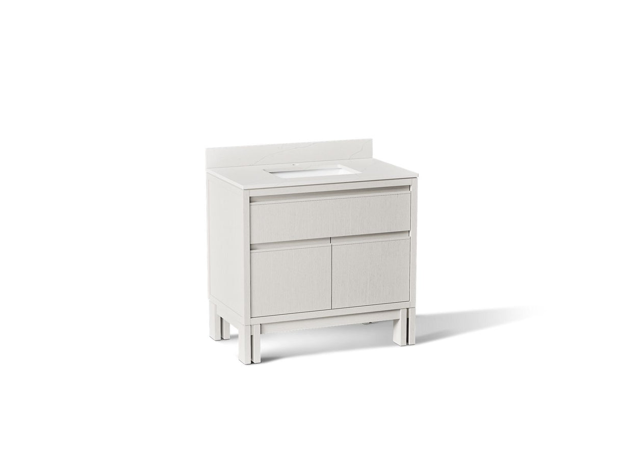 Solive™ 36" bathroom vanity cabinet with sink and quartz top