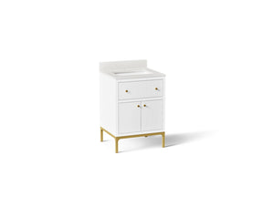 Calpa® 24" bathroom vanity cabinet with sink and quartz top