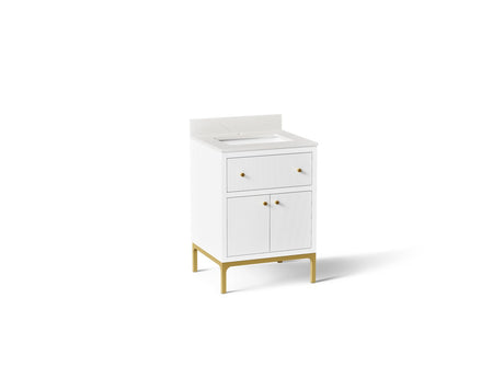 Calpa® 24" bathroom vanity cabinet with sink and quartz top