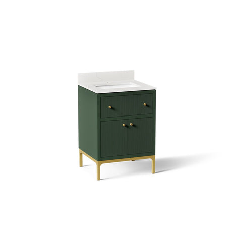 Calpa® 24" bathroom vanity cabinet with sink and quartz top
