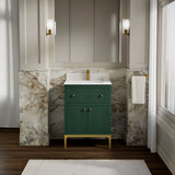 Calpa® 24" bathroom vanity cabinet with sink and quartz top