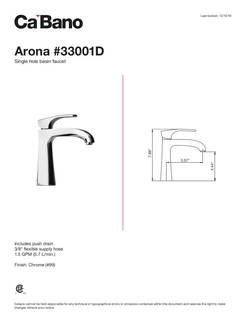 Single hole basin faucet