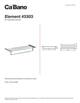 24" towel shelf with bar