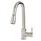 Pull-down dual stream mode kitchen faucet