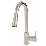Pull-down dual stream mode kitchen faucet
