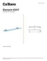 Glass shelf with frosted glass