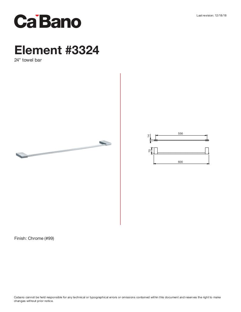24" towel bar