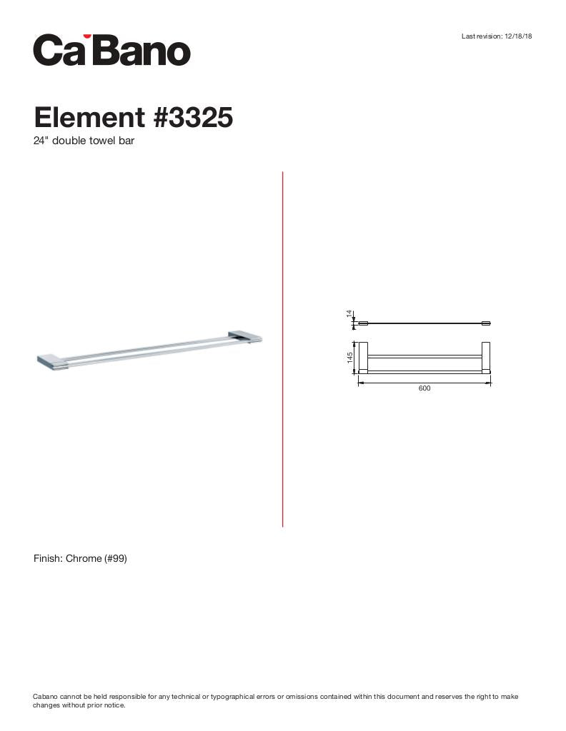 24"double towel bar