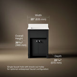 Alouette™ 24" bathroom vanity cabinet with sink and quartz top