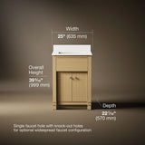 Alouette™ 24" bathroom vanity cabinet with sink and quartz top