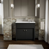 Alouette™ 36" bathroom vanity cabinet with sink and quartz top