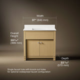 Alouette™ 36" bathroom vanity cabinet with sink and quartz top