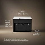 Alouette™ 48" bathroom vanity cabinet with sink and quartz top